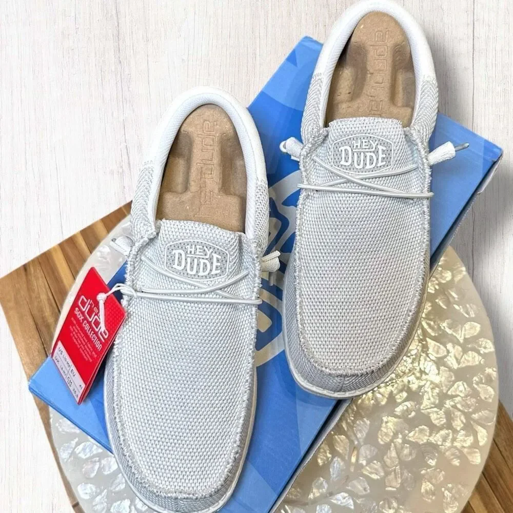 Hey Dude Wally Funk Mono Ghosted Slip-On Sox Collection Shoes Unisex Men 8 / Wom